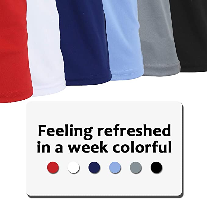 Men's Short Sleeve Polo Shirts – Moisture-Wicking, Stretch Knit, Tagless, Regular Fit for All-Day Comfort