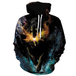 3D Graphic Printed Hoodies Wolf