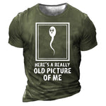 Men's Cartoon Letter Graphic Prints T shirt