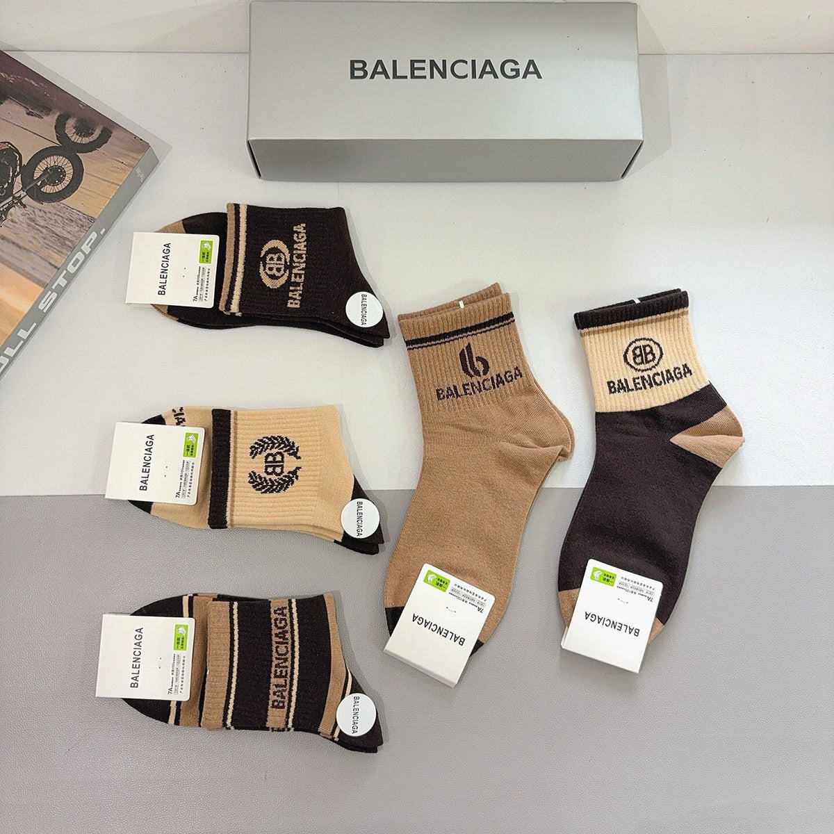 5-Pair Comfort Socks Set (1 BOX)-38