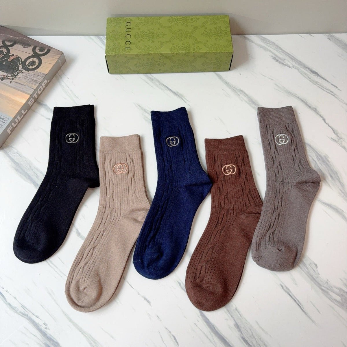 5-Pair Comfort Socks Set (1 BOX)-35